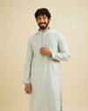 Ice Blue Diamond Patterned Kurta Set